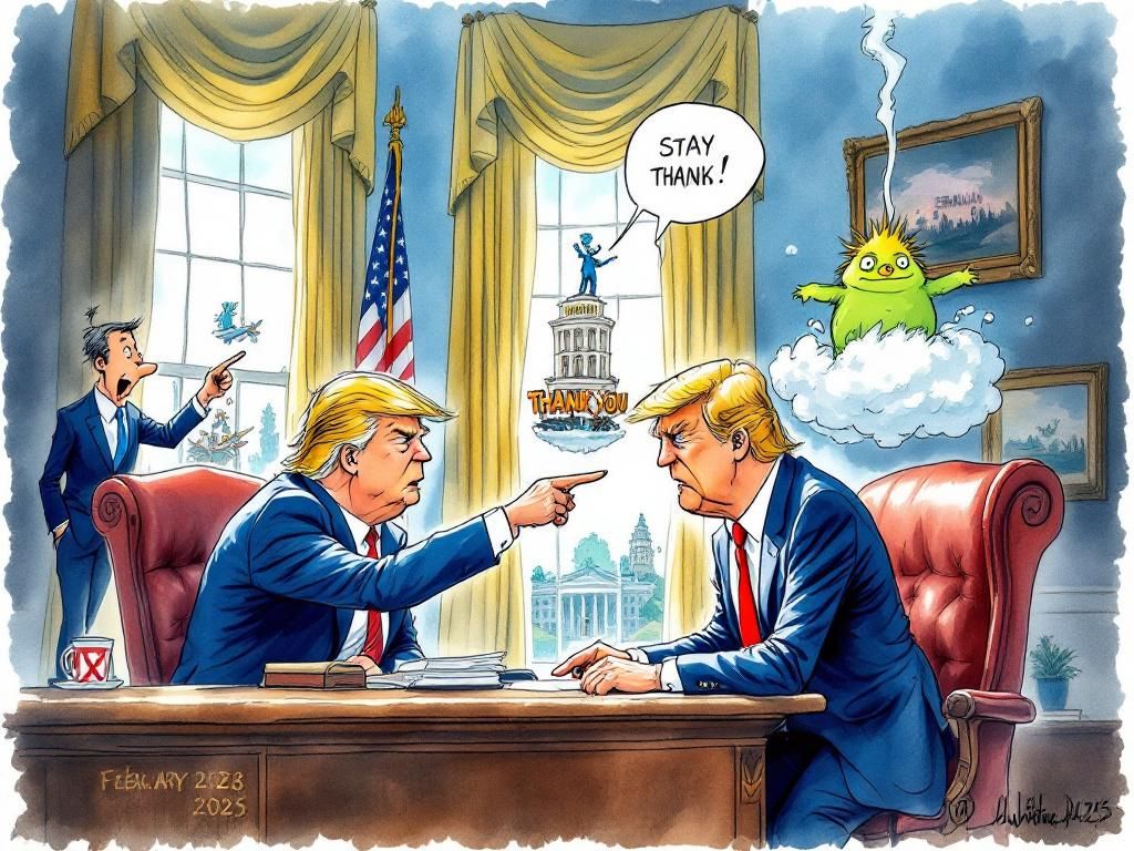 The Oval Office confrontation - Trumpy-Wumpy and Vancy berate Zelenskyy-Sky demanding gratitude