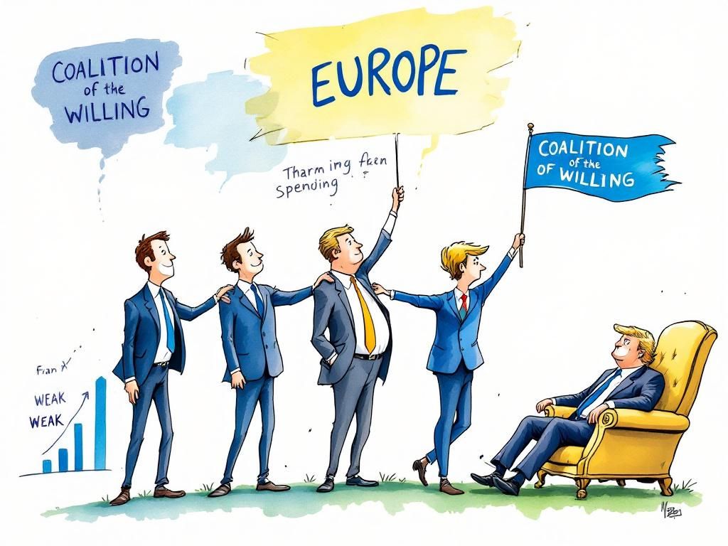 European coalition of the willing stepping up for Ukraine as Trump steps back